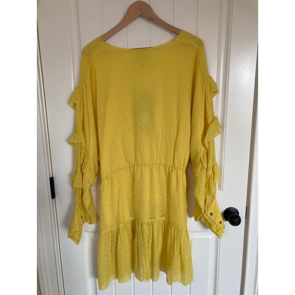 NWT FARM Rio Sunny Yellow Ruffle Mini Dress - Picture 7 of 11